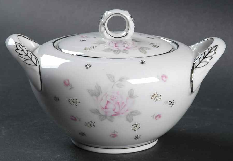 Sandra Sugar Bowl & Lid by Fine China of Japan-1