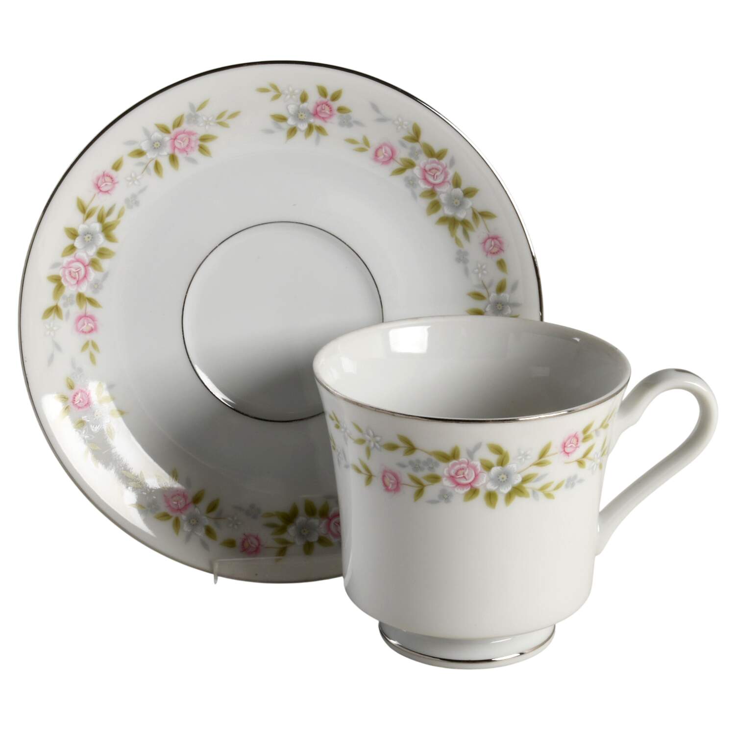 Sheri Footed Cup & Saucer Set by Fine China of Japan-1