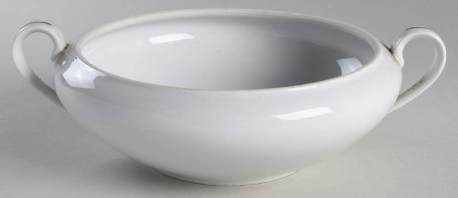 Silver White Round Vegetable No Lid by Fine China of Japan-1