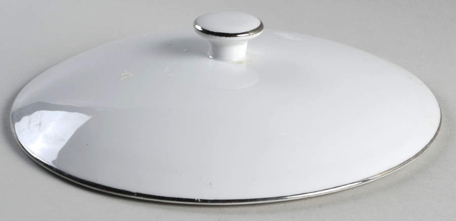 Silver White Lid for Round Vegetable by Fine China of Japan-1