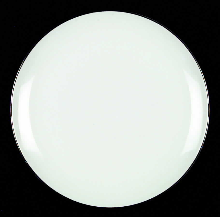 Silver White Dinner Plate by Fine China of Japan-1