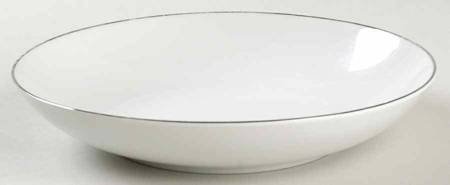 Silver White Coupe Soup Bowl by Fine China of Japan-1