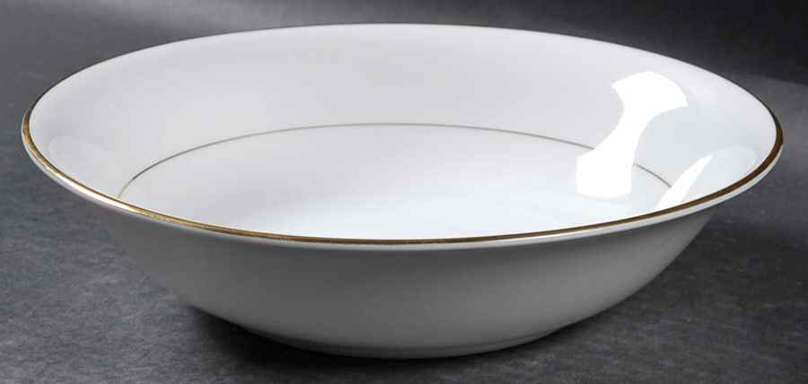 Sonnet (Gold Trim) 9" Round Vegetable Bowl by Fine China of Japan-1
