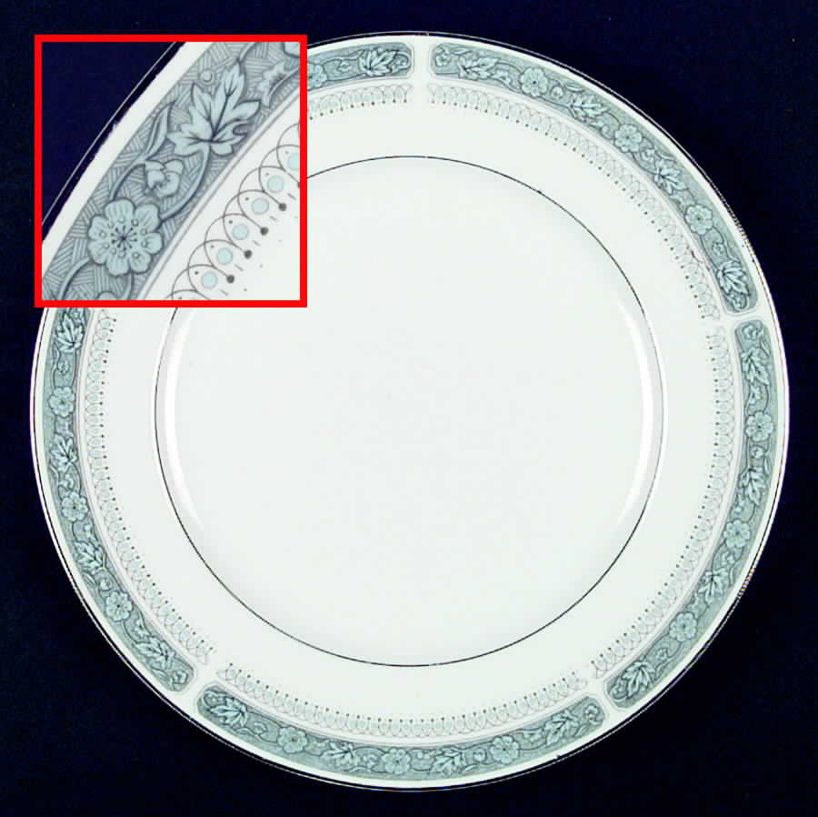 Sonnet (Platinum Trim) Dinner Plate by Fine China of Japan-1