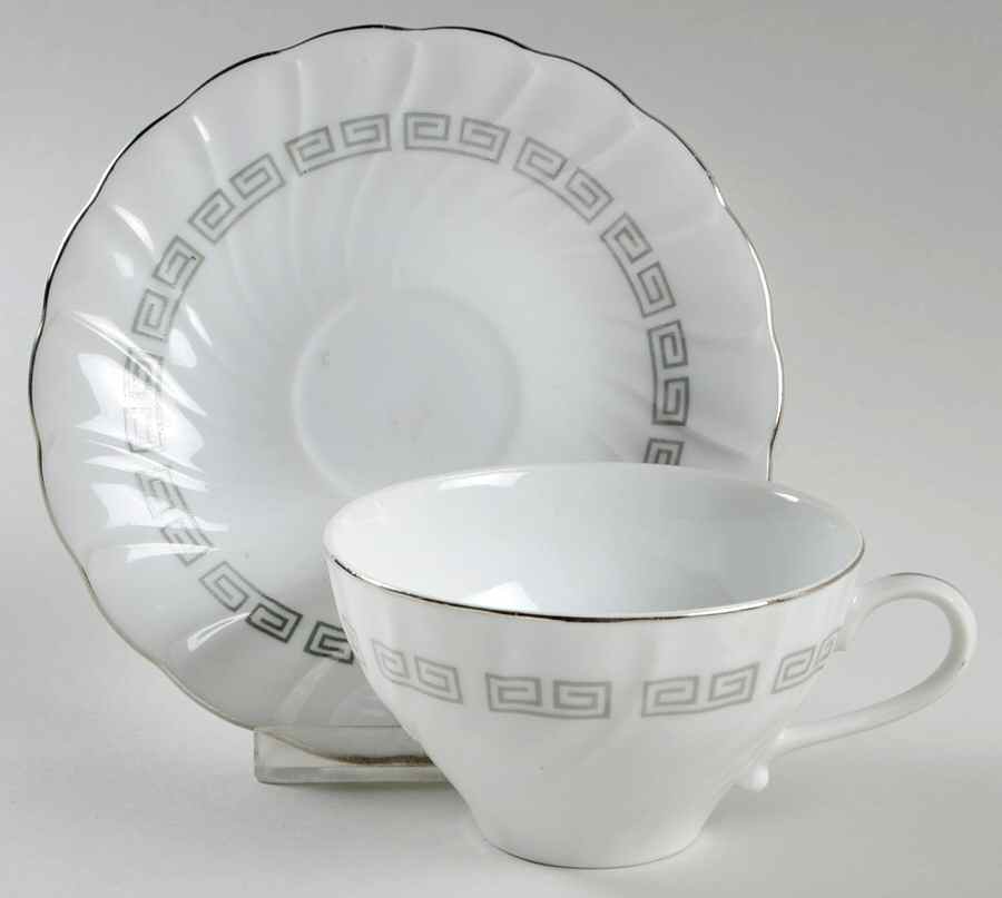 Splendor Flat Cup & Saucer Set by Fine China of Japan-1