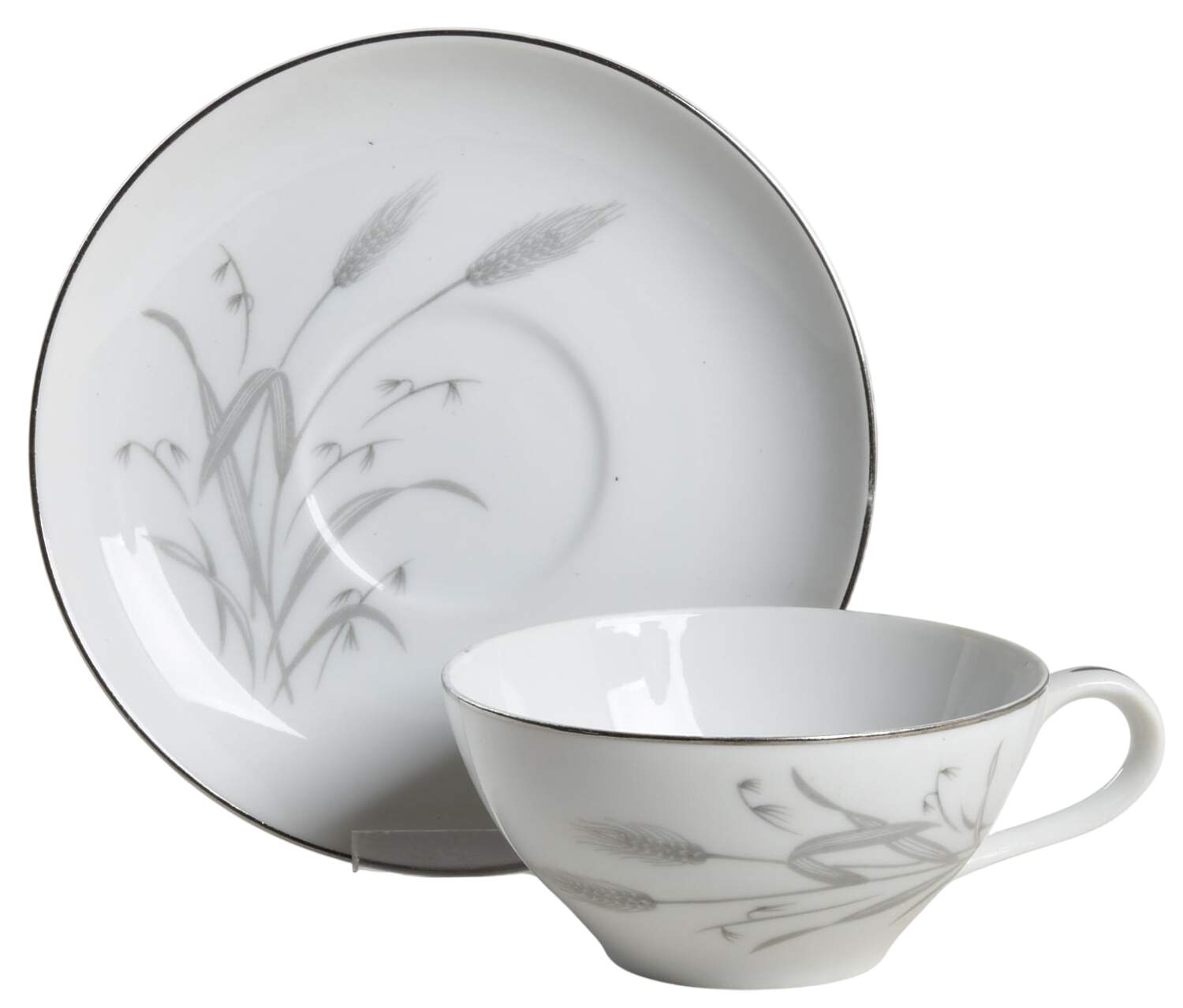 Spring Wheat Flat Cup & Saucer Set by Fine China of Japan-1