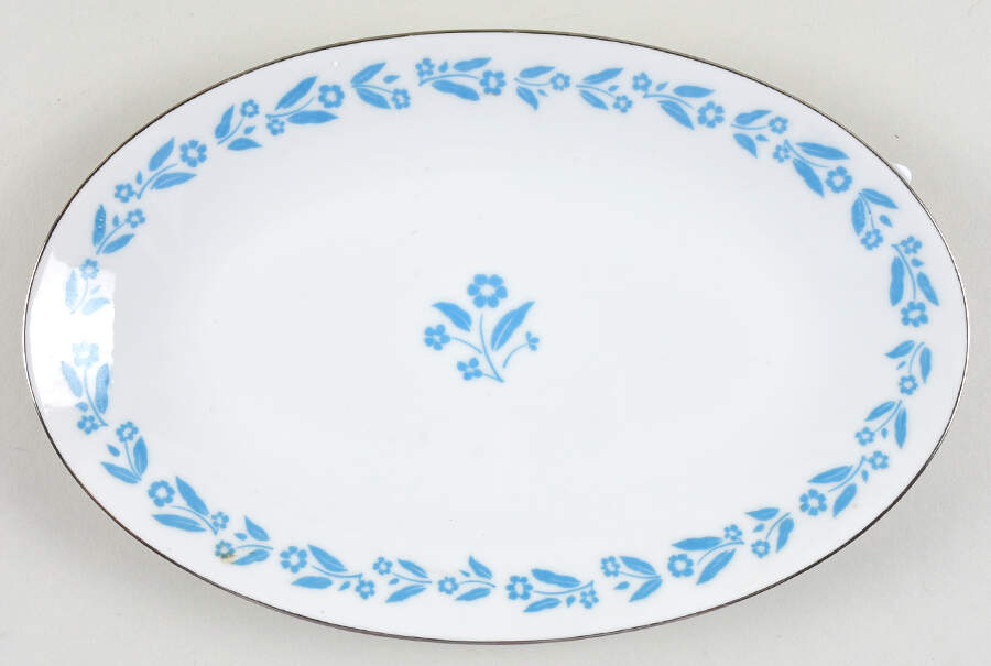 Symphony In Blue Relish/Gravy Underplate by Fine China of Japan-1