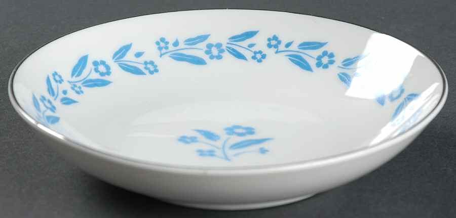 Symphony In Blue Fruit/Dessert (Sauce) Bowl by Fine China of Japan-1