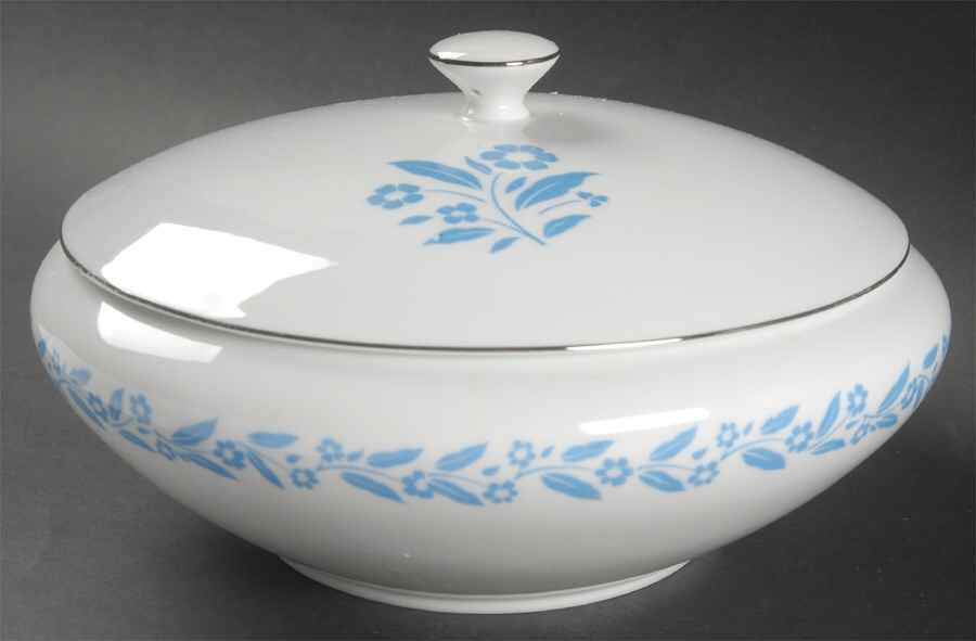 Symphony In Blue Round Covered Vegetable by Fine China of Japan-1