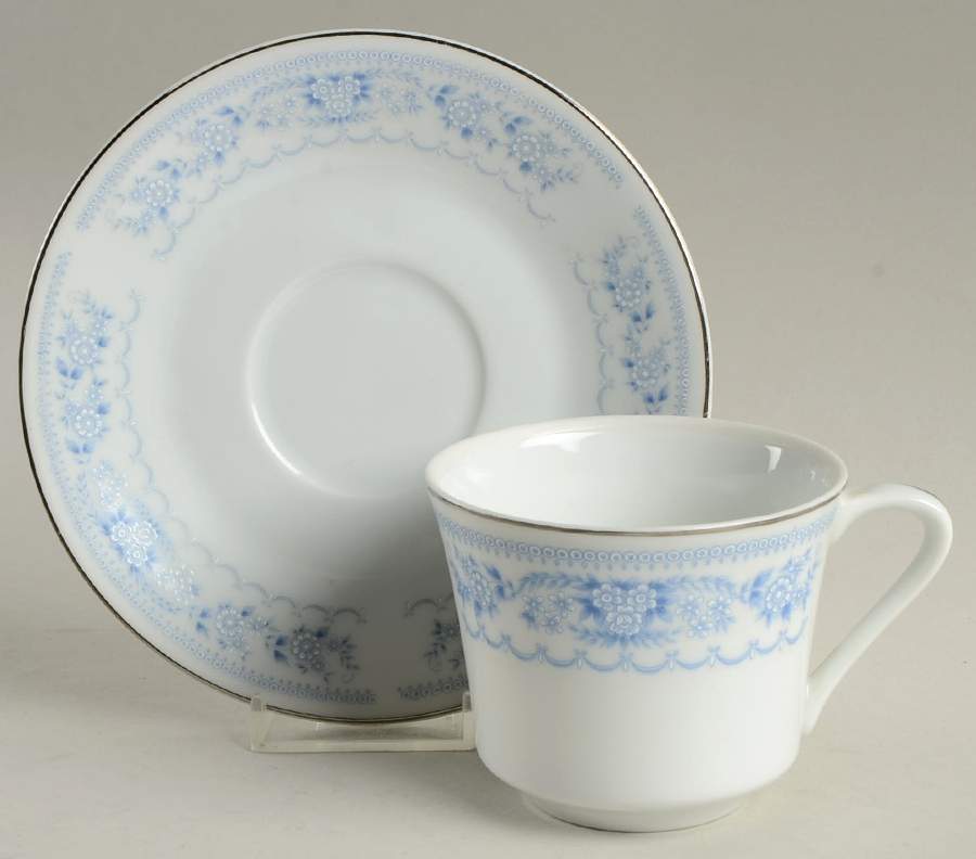 Temptation Flat Cup & Saucer Set by Fine China of Japan-1