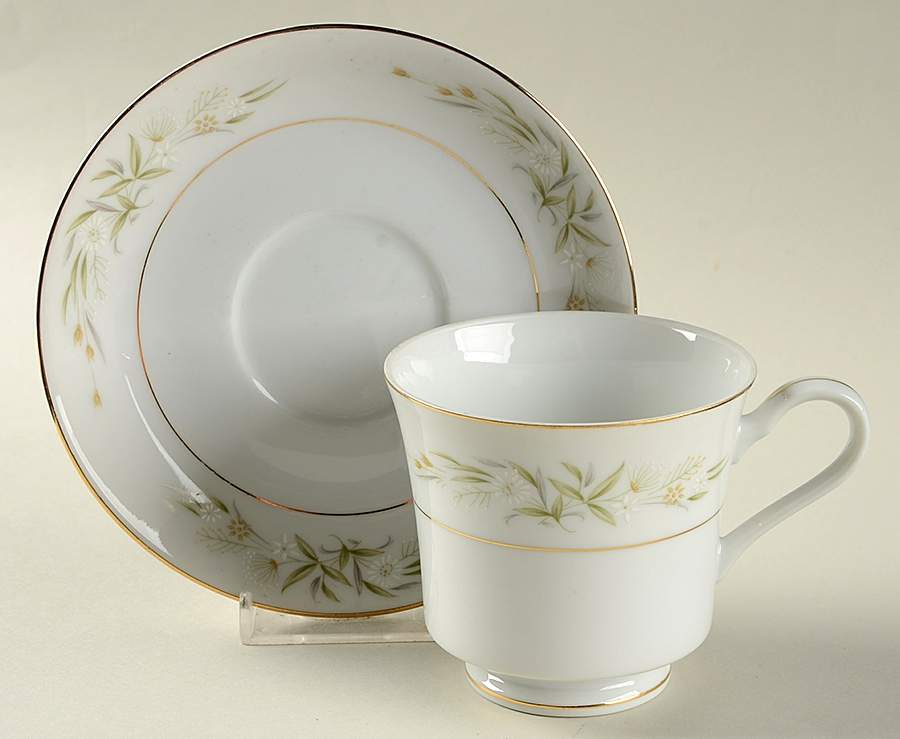 Tiara Footed Cup & Saucer Set by Fine China of Japan-1