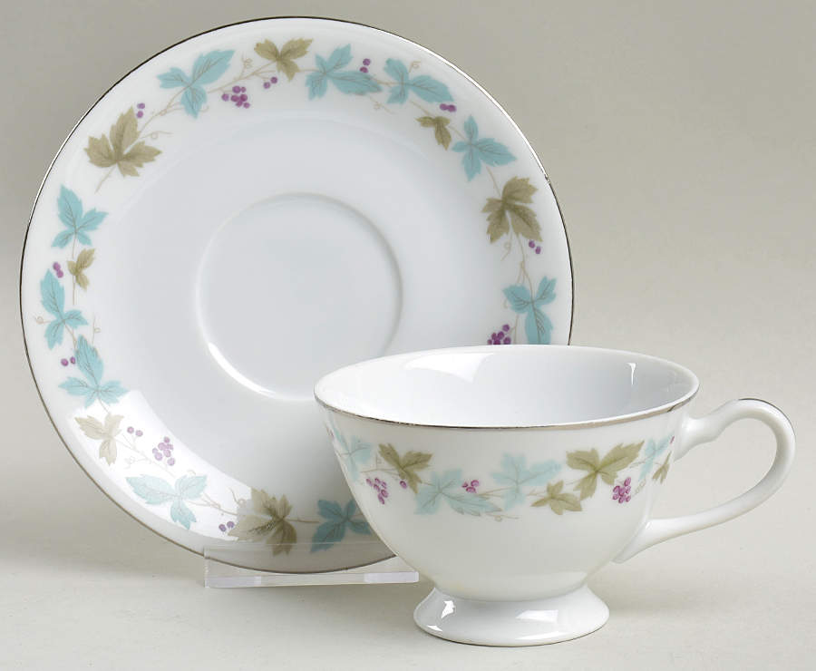 Vintage Footed Cup & Saucer Set by Fine China of Japan-1