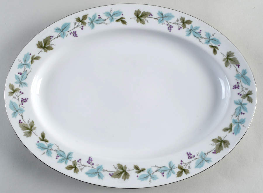 Vintage 14" Oval Serving Platter by Fine China of Japan-1
