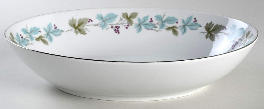 Vintage 10" Oval Vegetable Bowl by Fine China of Japan-1
