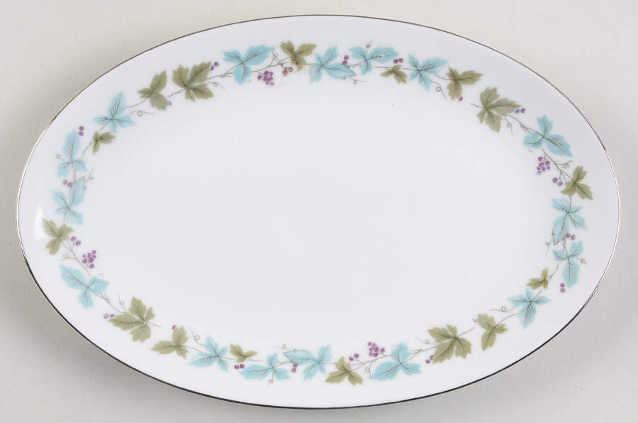 Vintage 10" Oval Serving Platter by Fine China of Japan-1