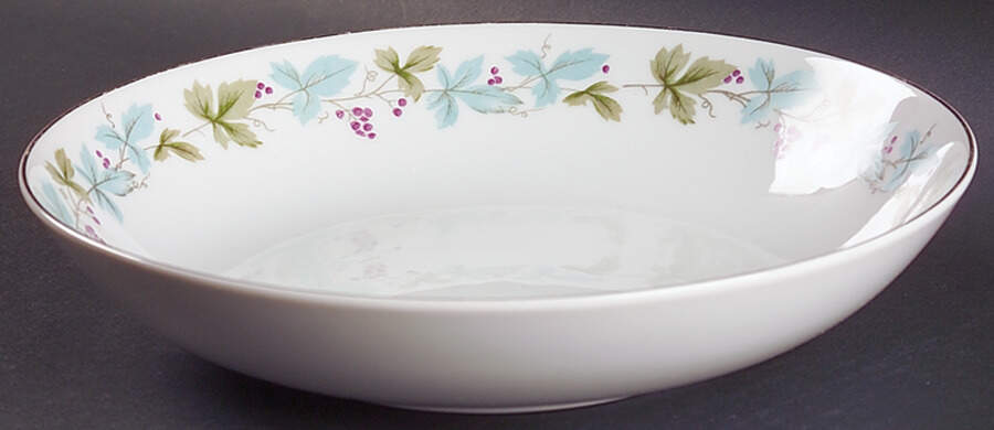 Vintage 9" Round Vegetable Bowl by Fine China of Japan-1
