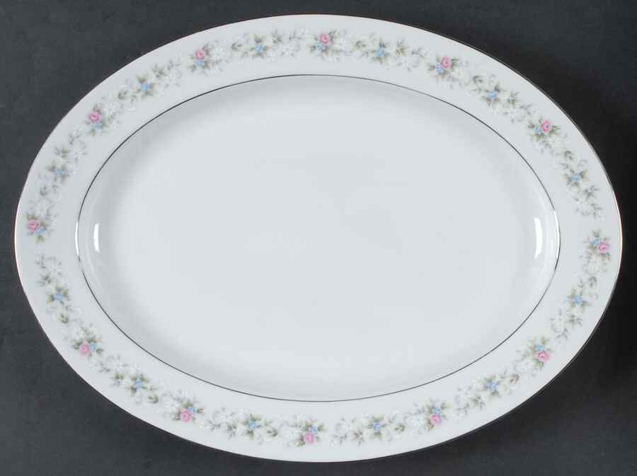 Waid 14" Oval Serving Platter by Fine China of Japan-1