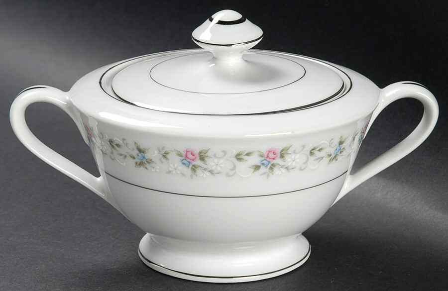 Waid Sugar Bowl & Lid by Fine China of Japan-1