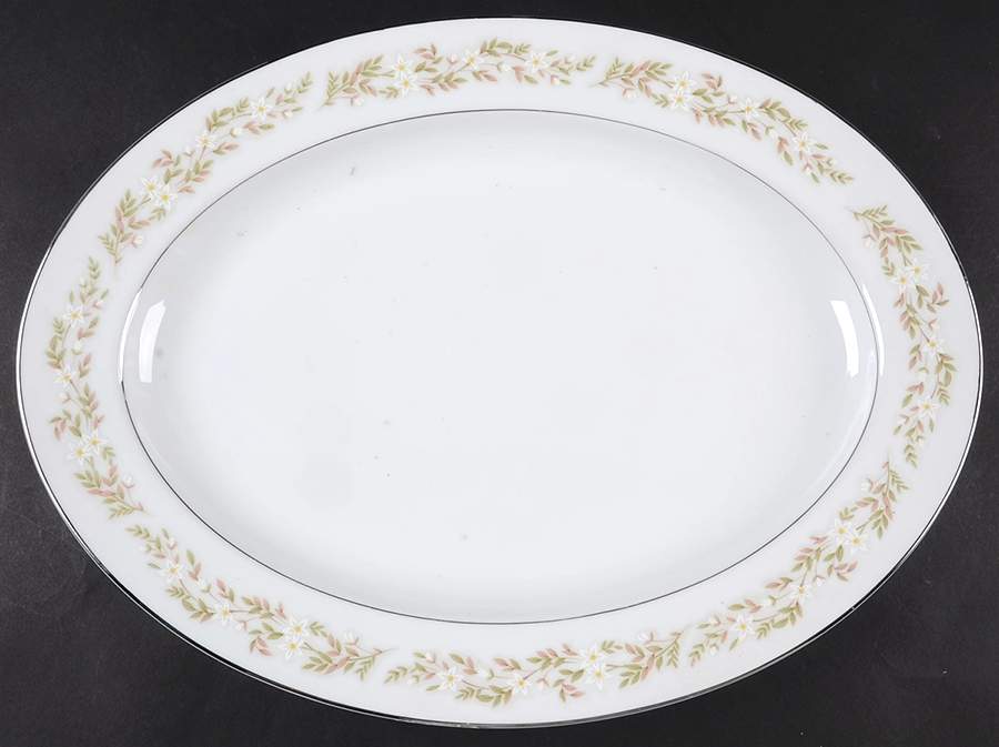 Wesseley 14" Oval Serving Platter by Fine China of Japan-1