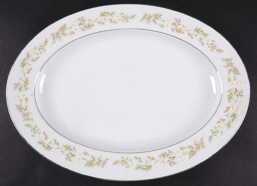 Wesseley 12" Oval Serving Platter by Fine China of Japan-1
