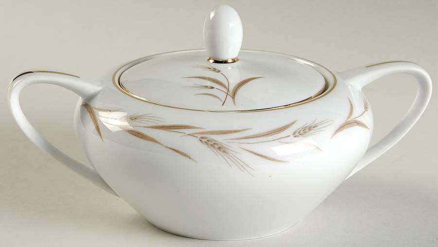 Wheat Sugar Bowl & Lid by JCPenney-1