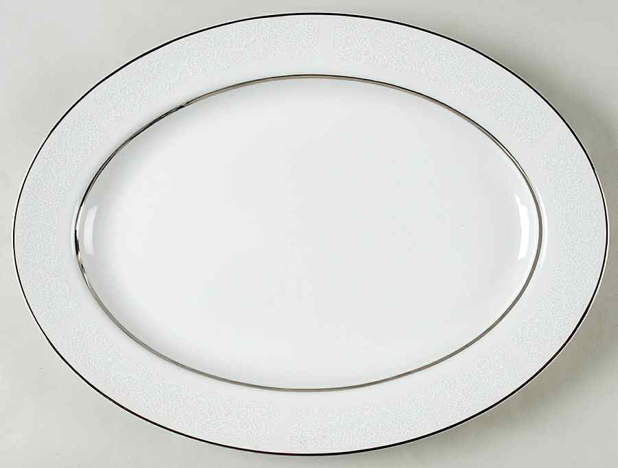 Whitebrook 14" Oval Serving Platter by Fine China of Japan-1