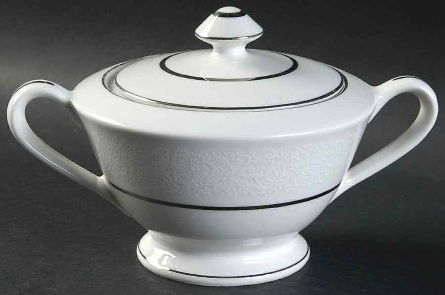 Whitebrook Sugar Bowl & Lid by Fine China of Japan-1