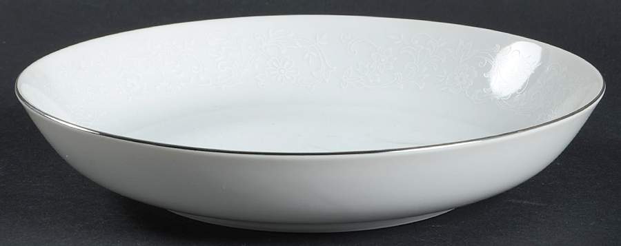 White Lace Coupe Soup Bowl by Fine China of Japan-1