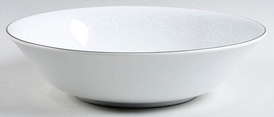 White Mist 9" Round Vegetable Bowl by Fine China of Japan-1