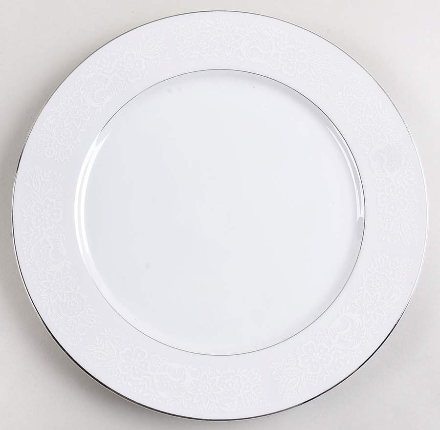 White Mist 12" Chop Plate (Round Platter) by Fine China of Japan-1