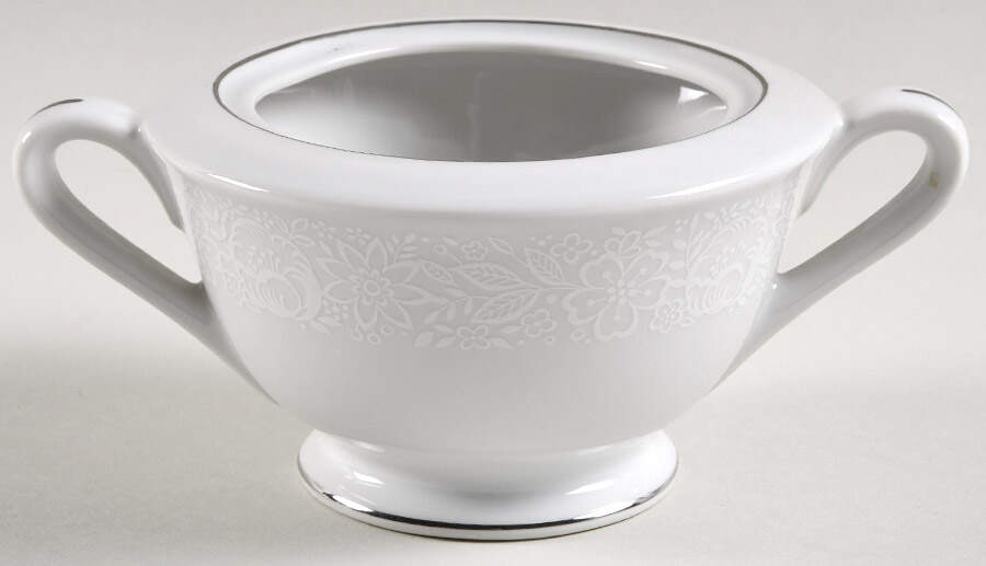 White Mist Sugar Bowl No Lid by Fine China of Japan-1