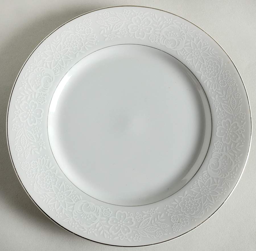 White Mist Salad Plate by Fine China of Japan-1