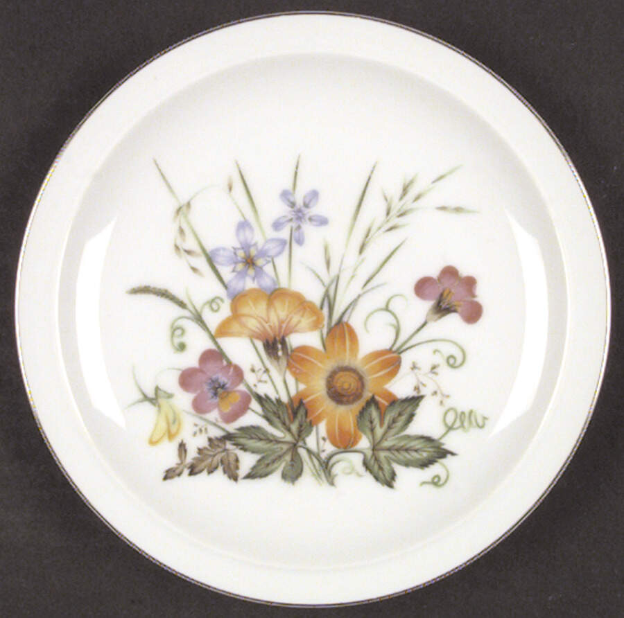 Wild Flower Salad Plate by Fine China of Japan-1