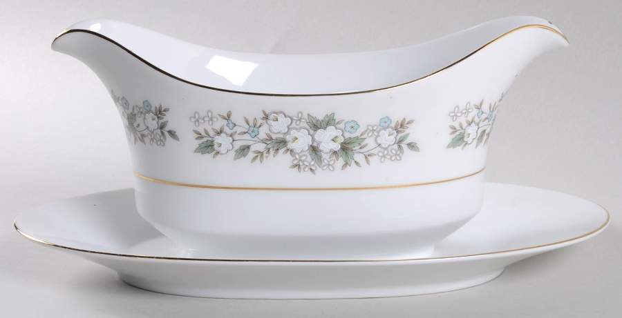 Windsor Gravy Boat with Attached Underplate by Fine China of Japan-1