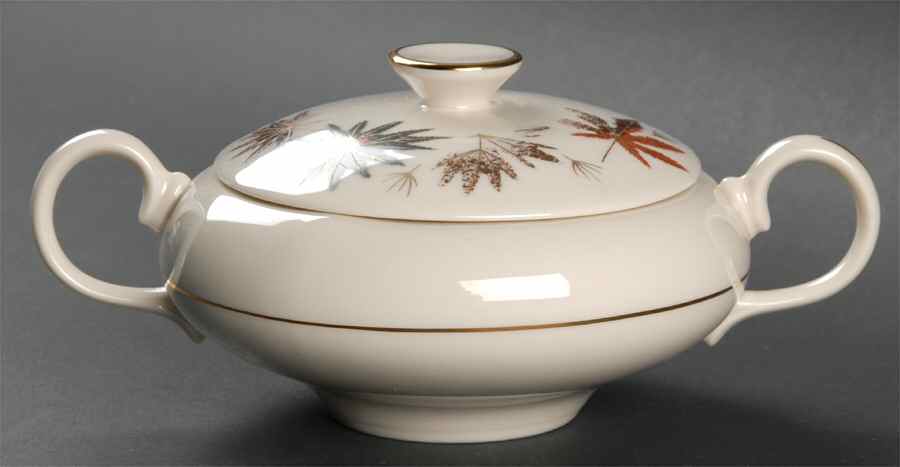 Autumn Symphony (Cream Background) Sugar Bowl & Lid by Fine Arts-1