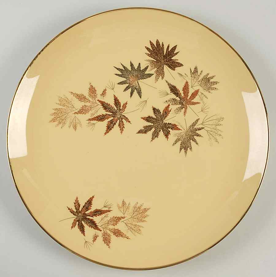 Autumn Symphony (Yellow Background) 13" Chop Plate (Round Platter) by Fine Arts-1