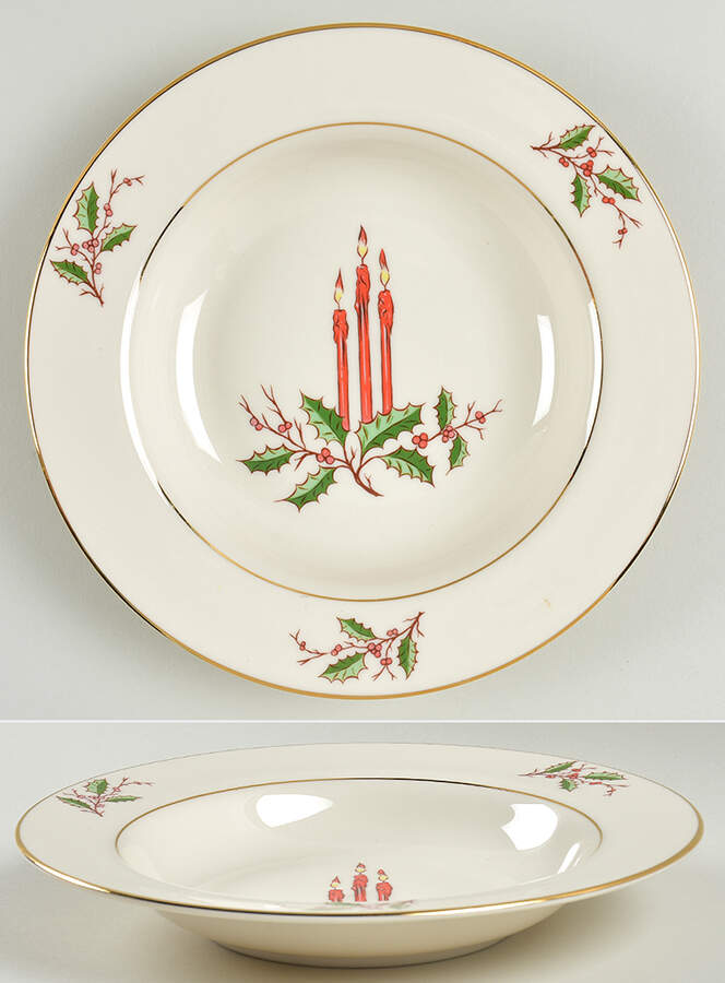Christmas (Rim) Large Rim Soup Bowl by Fine Arts-1