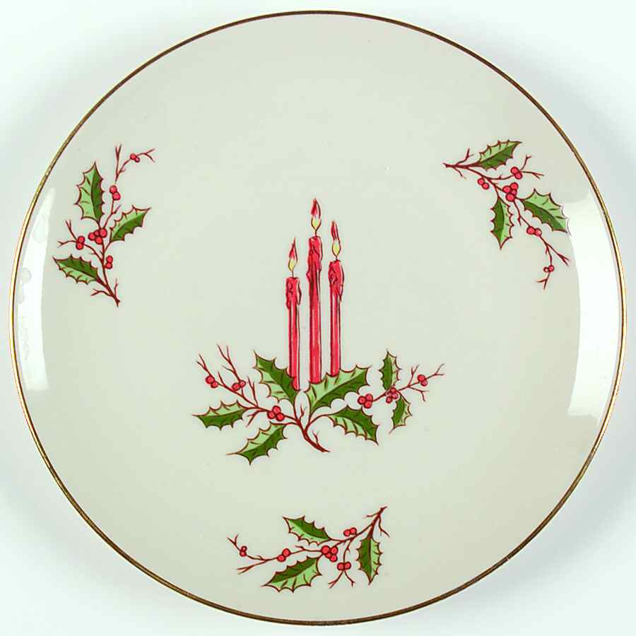 Christmas (Coupe) Bread & Butter Plate by Fine Arts-1