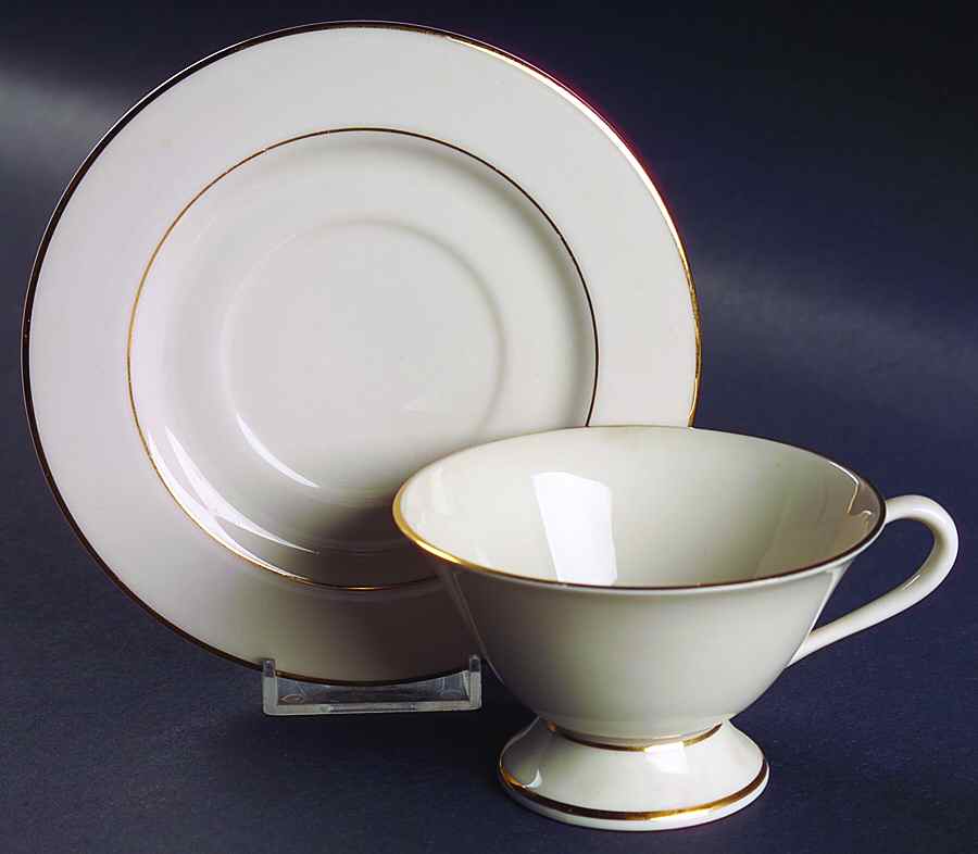 Classic Dignity Gold Footed Cup & Saucer Set by Fine Arts-1