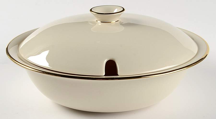 Classic Dignity Gold Round Covered Vegetable by Fine Arts-1