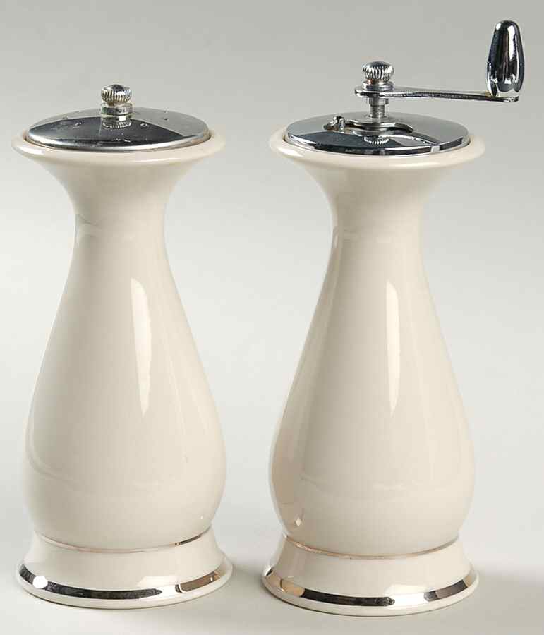 Classic Dignity Platinum Salt Mill & Pepper Mill Set by Fine Arts-1