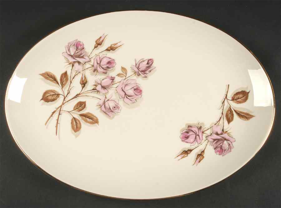 Eternal Rose 15" Oval Serving Platter by Fine Arts-1