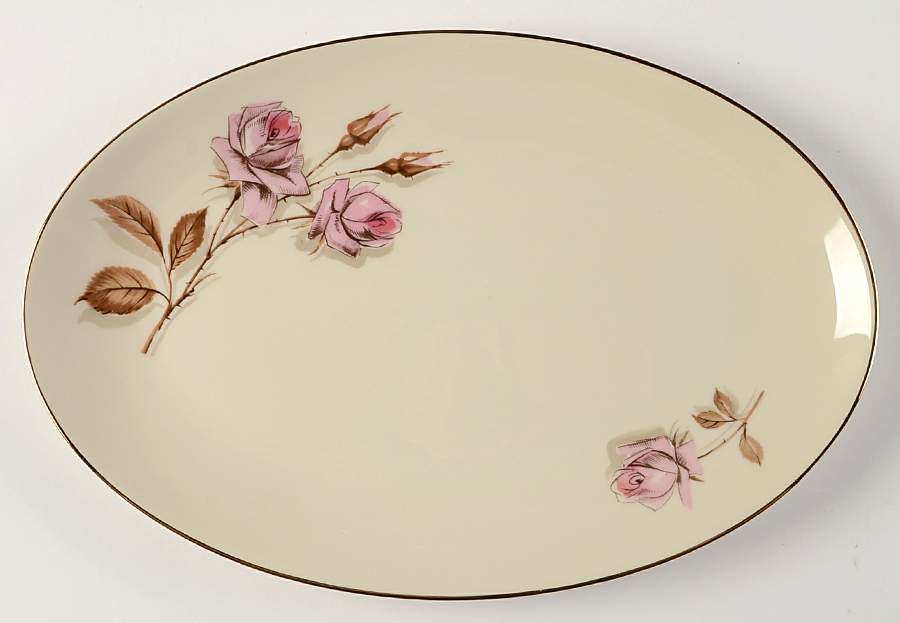 Eternal Rose 12" Oval Serving Platter by Fine Arts-1