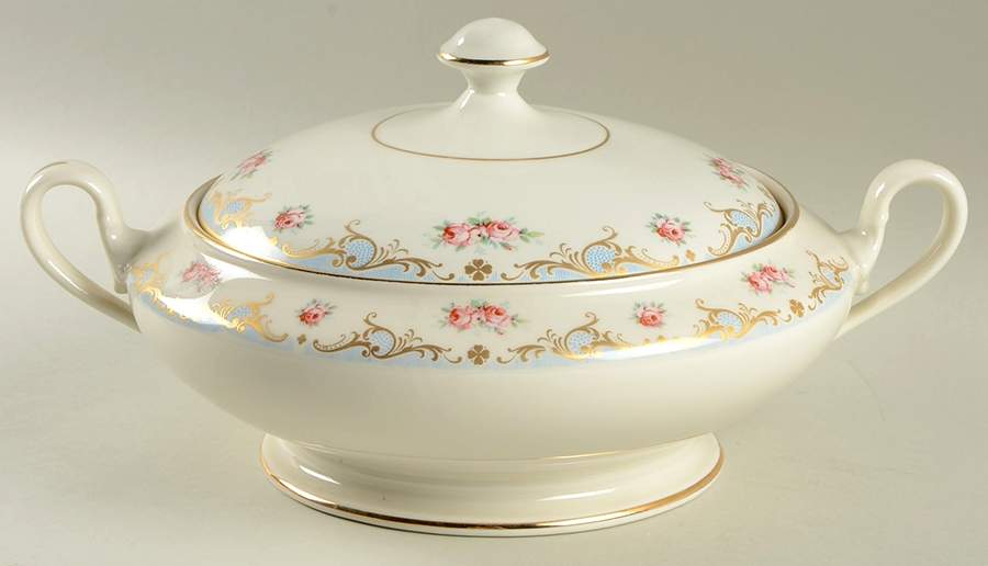 Fine Arts Rose Round Covered Vegetable by Fine Arts-1