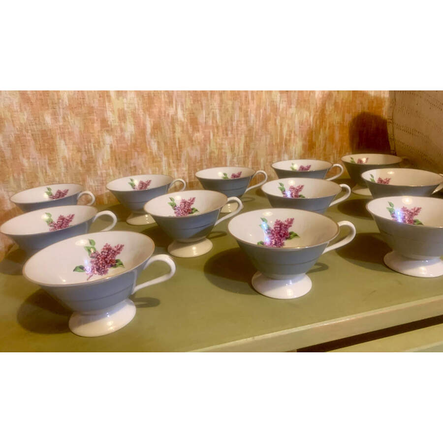 Georgian Lilac Footed Cup by Fine Arts-1