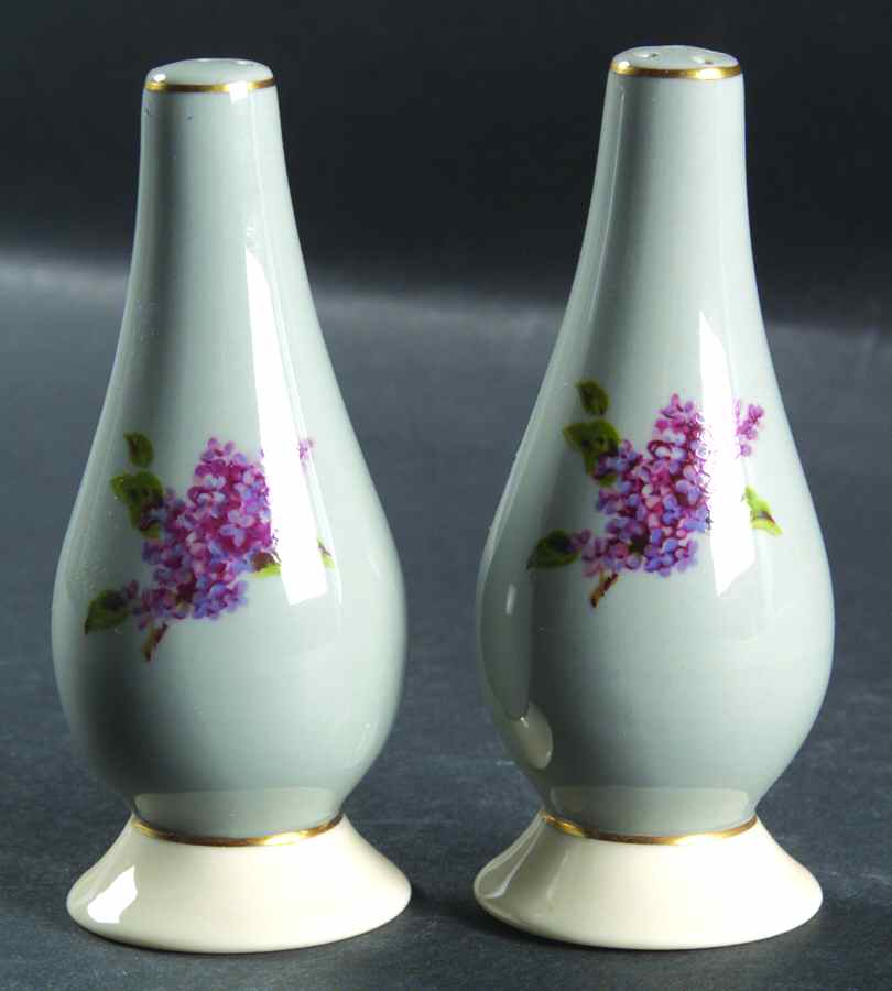 Georgian Lilac Salt & Pepper Set by Fine Arts-1