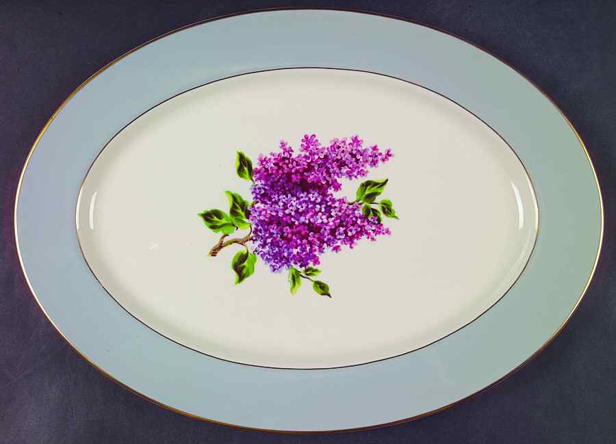 Georgian Lilac 15" Oval Serving Platter by Fine Arts-1