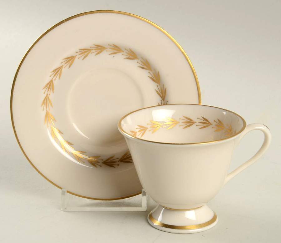 Golden Classic Footed Demitasse Cup & Saucer Set by Fine Arts-1