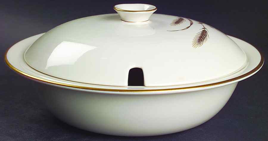 Golden Harvest Round Covered Vegetable by Fine Arts-1