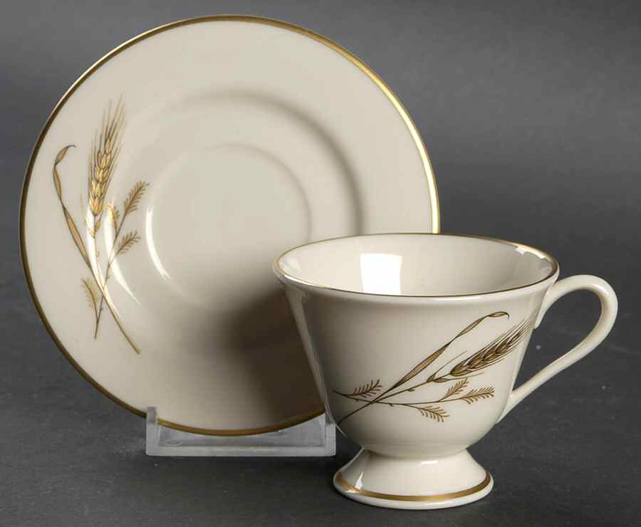 Golden Harvest Footed Demitasse Cup & Saucer Set by Fine Arts-1